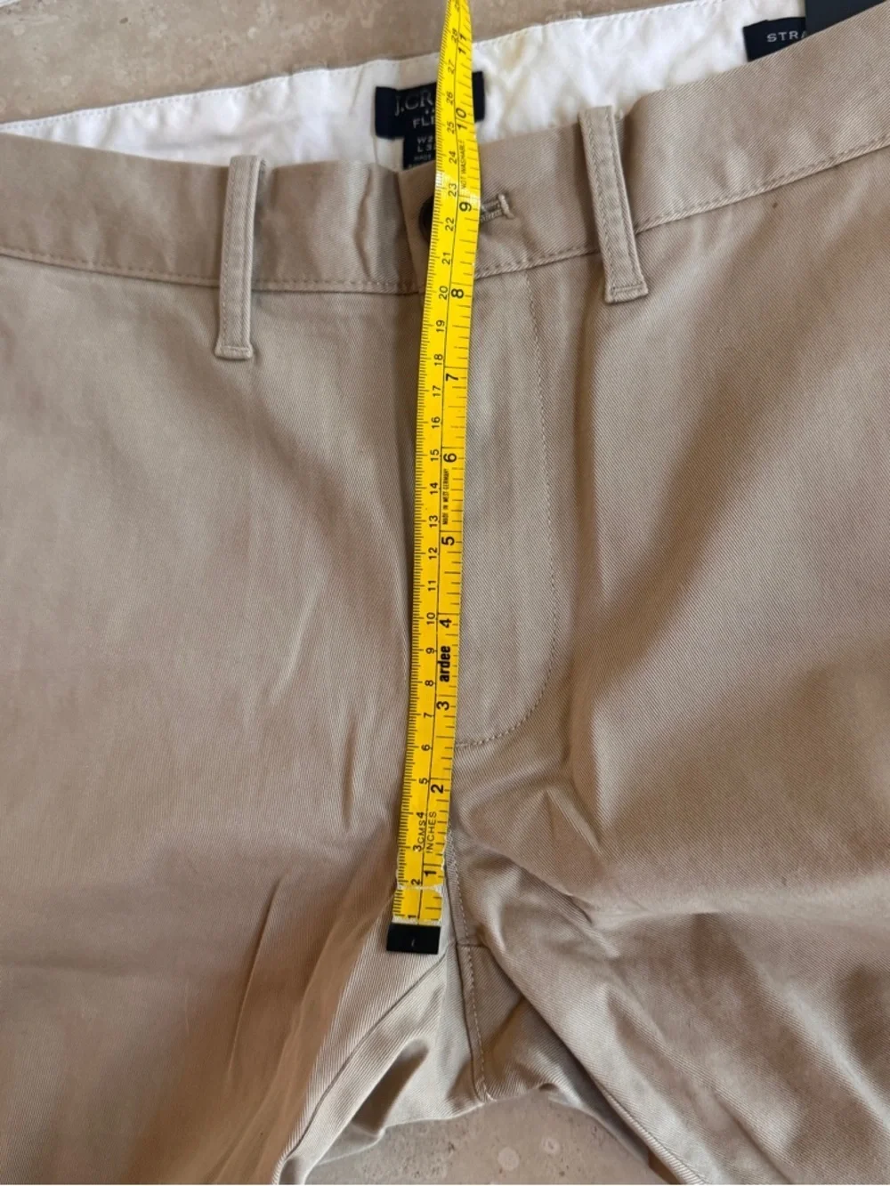 J Crew Factory Straight Fit Flex Chino Pant Mens Size 29 / 32 Khaki Beige